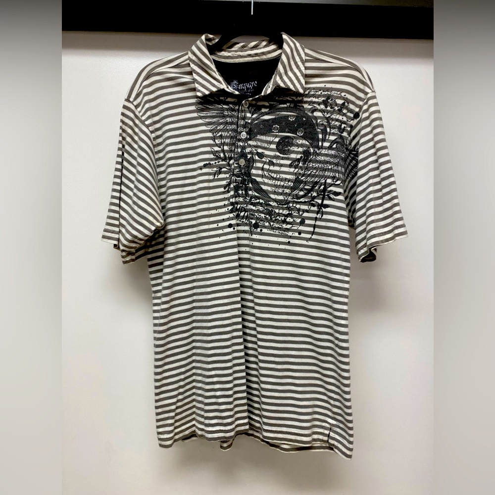 Men’s short sleeve 4 button collared shirt